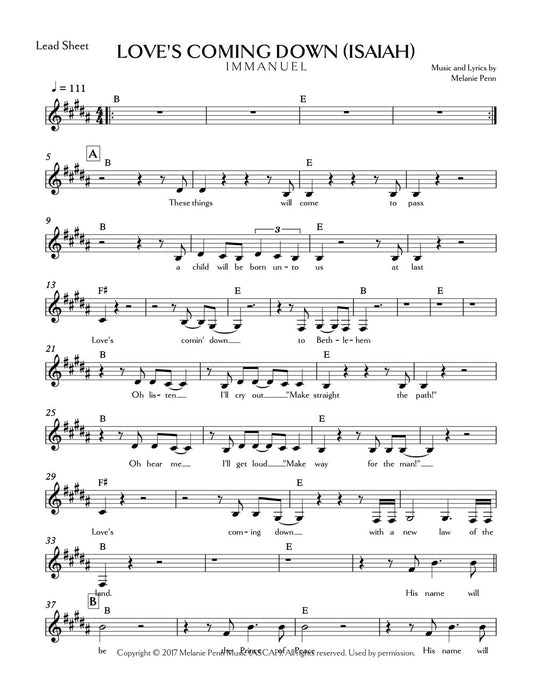IMMANUEL – Sheet Music (PDF Download)